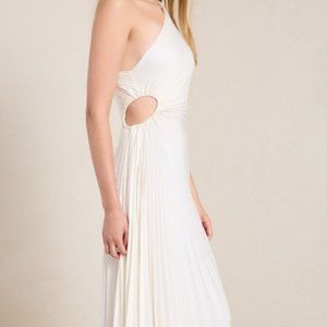A.L.C. Delfina Satin Pleated Dress